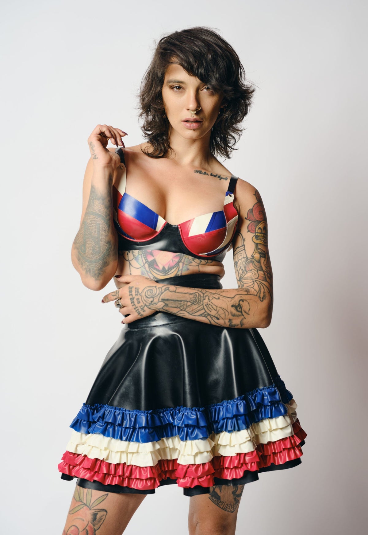 Union Jack Latex Bra
