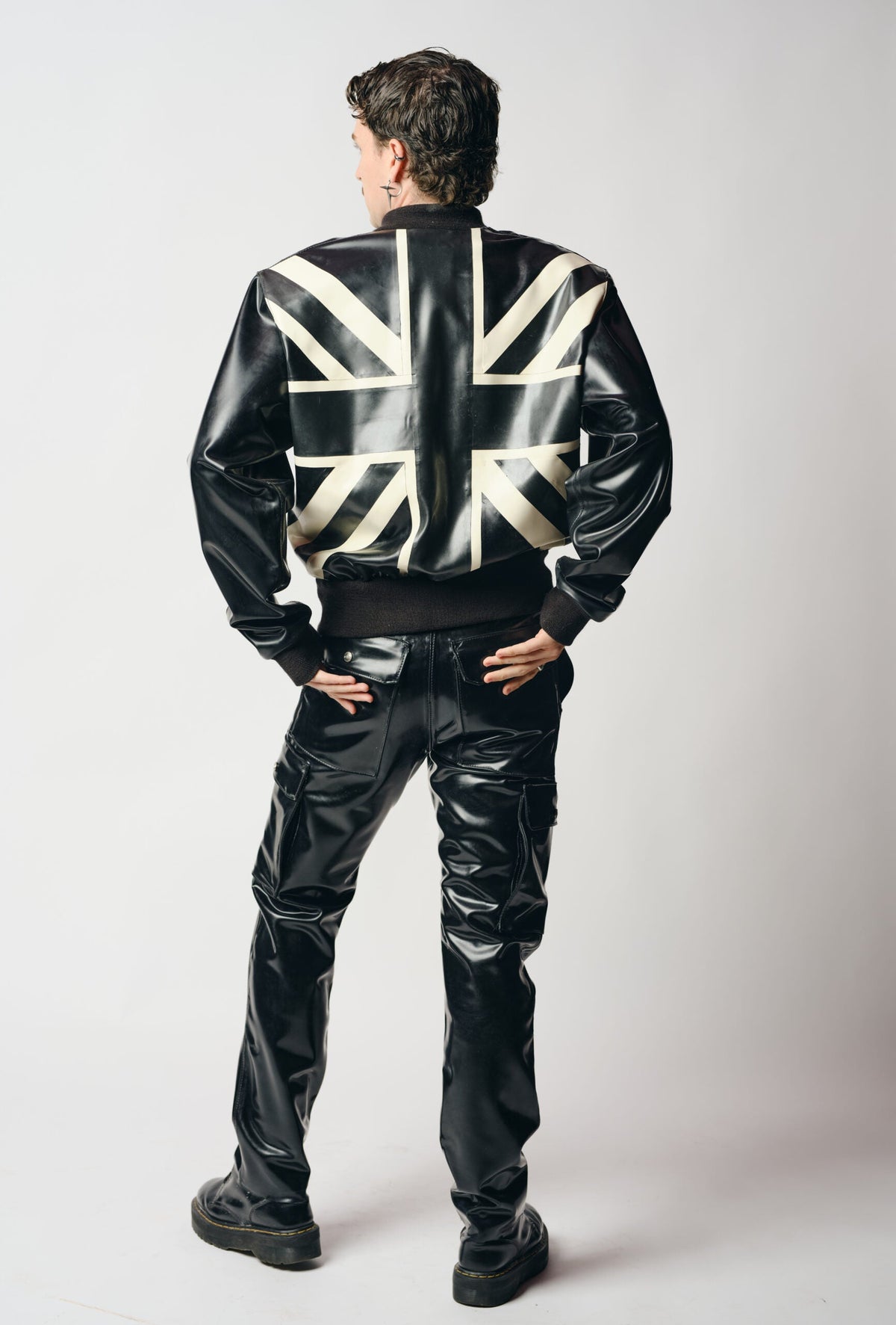 Union Jack Latex Bomber Jacket