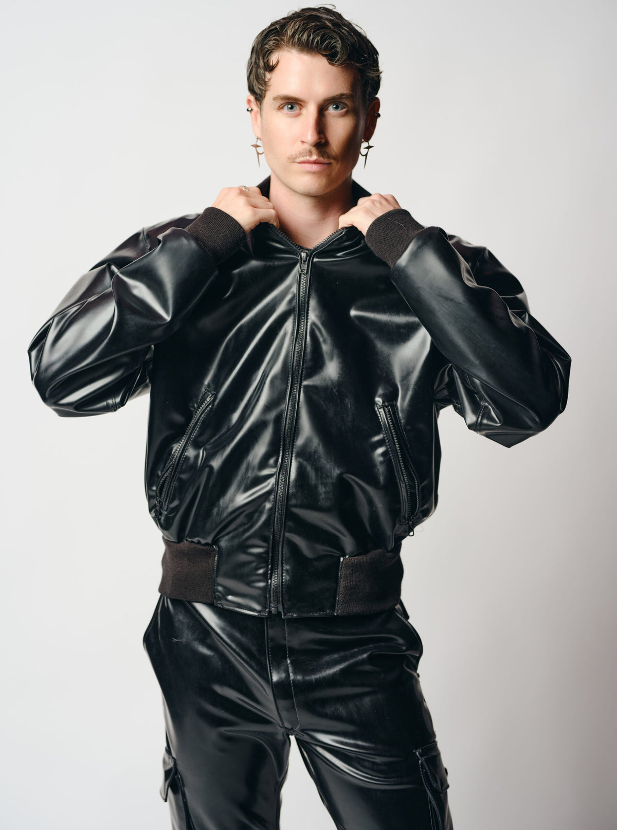 Union Jack Latex Bomber Jacket