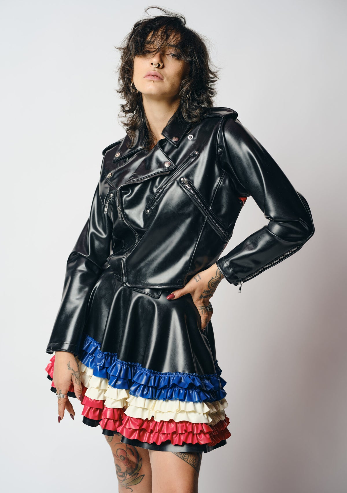 Latex Union Jack Biker