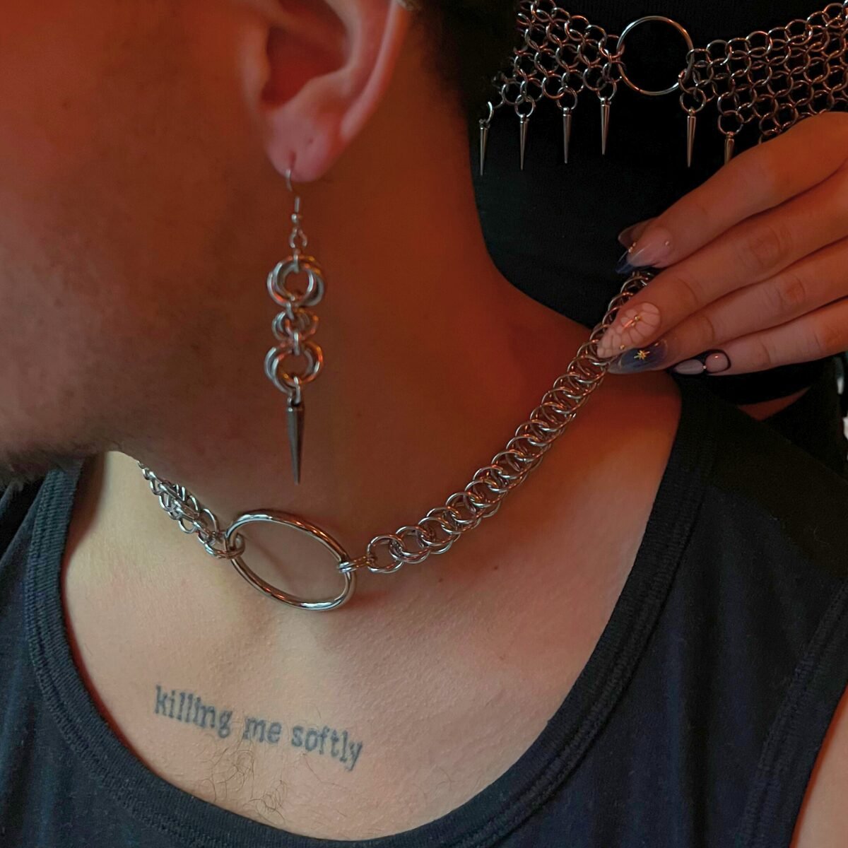 Persephone chainmaille choker image 0