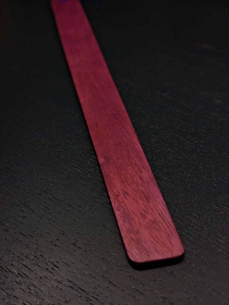 Tapered Stick Purpleheart Spanking Ruler