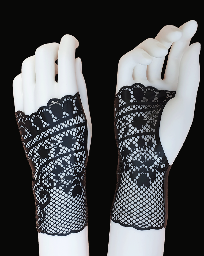 Latex Lace Nightshade Mini Gloves