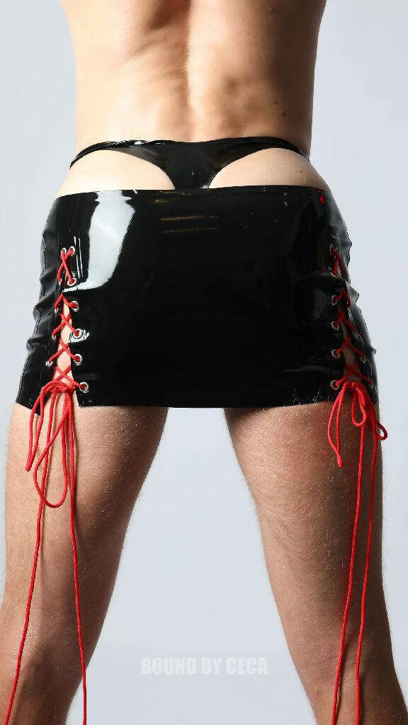 'MARKO' latex mini skirt