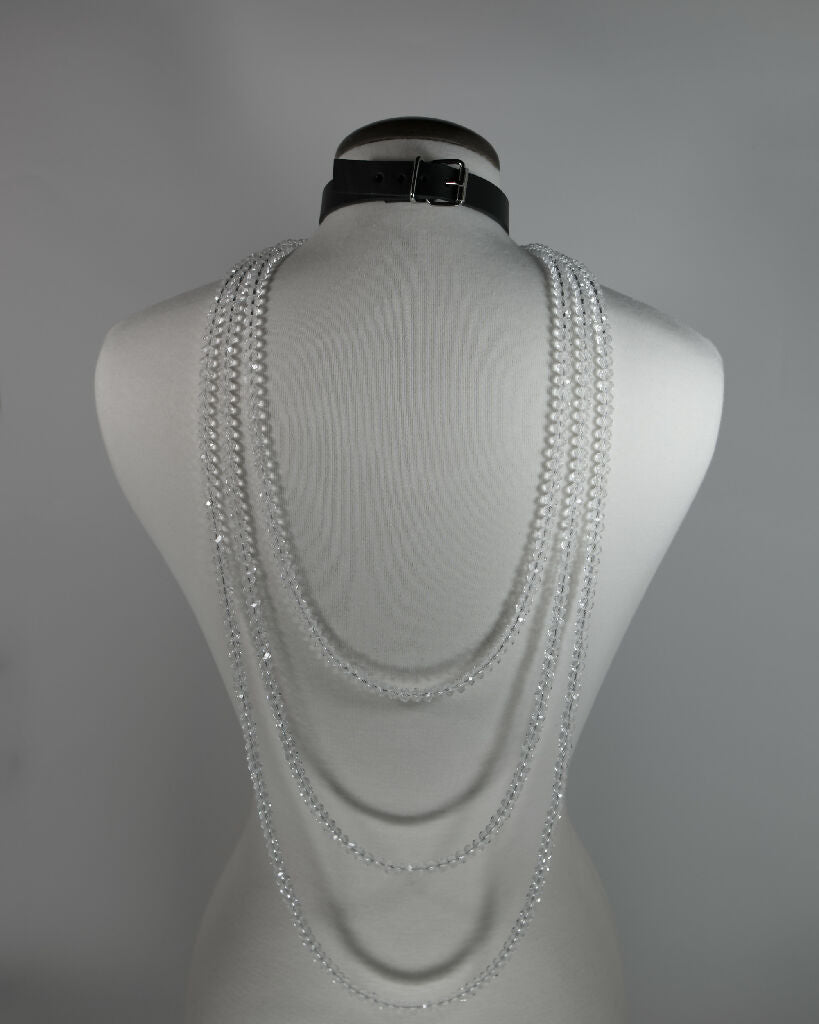 Selene Leather Choker with Crystals