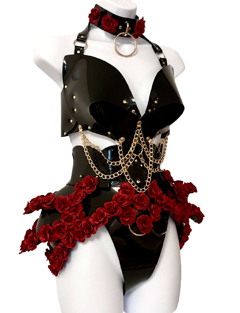 HEART IN CHAINS ROSES SET - MADE TO ORDER ONLY