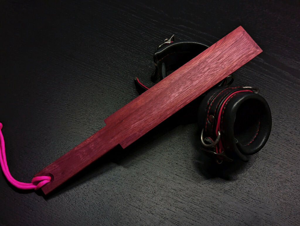 Mini Rectangular Purpleheart Spanking Paddle