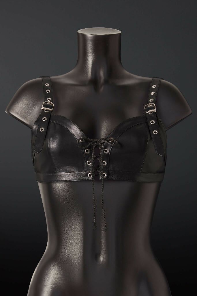 Alecto Leather Bra Top (2)