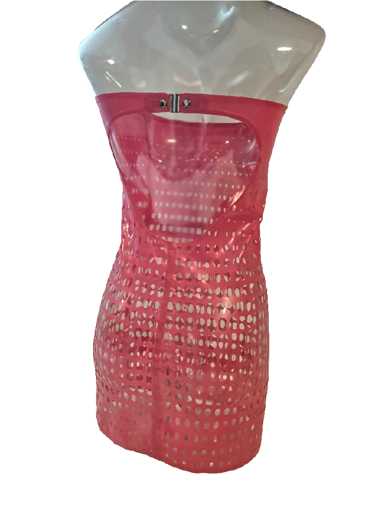 Latex Open Net Dress