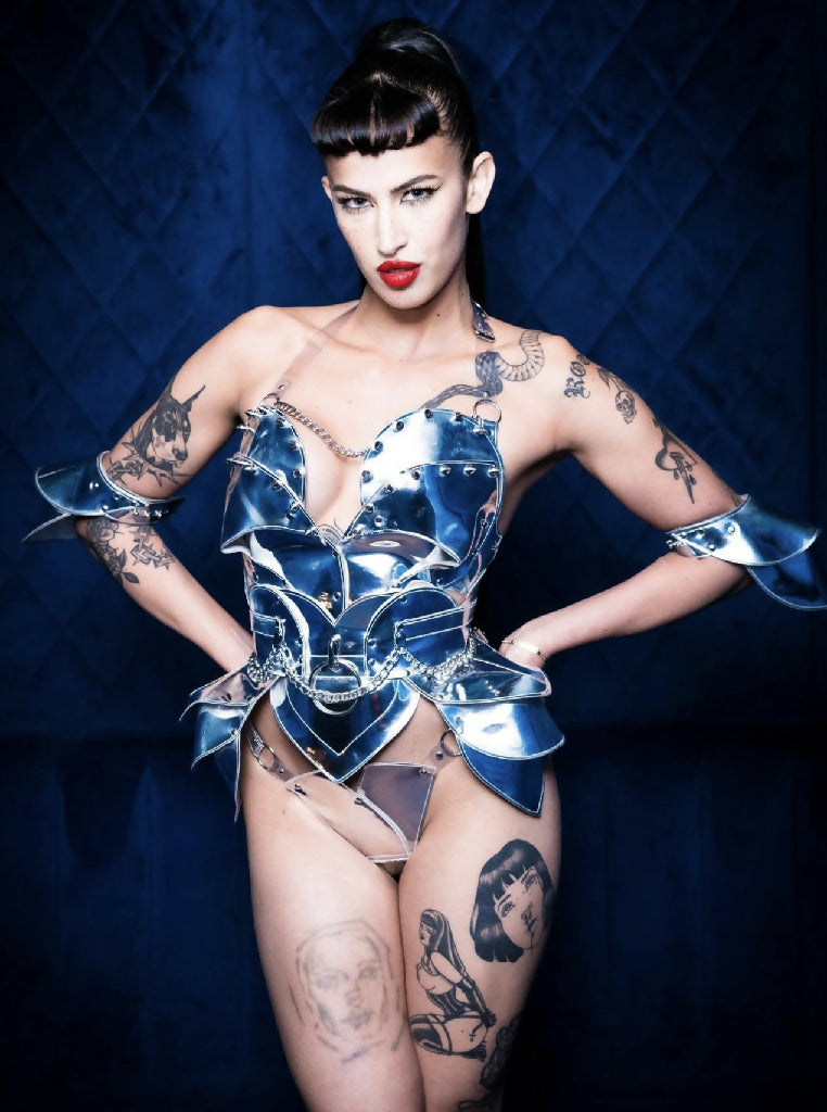 ATHENA SET - Silver with spikes MADE TO ORDER