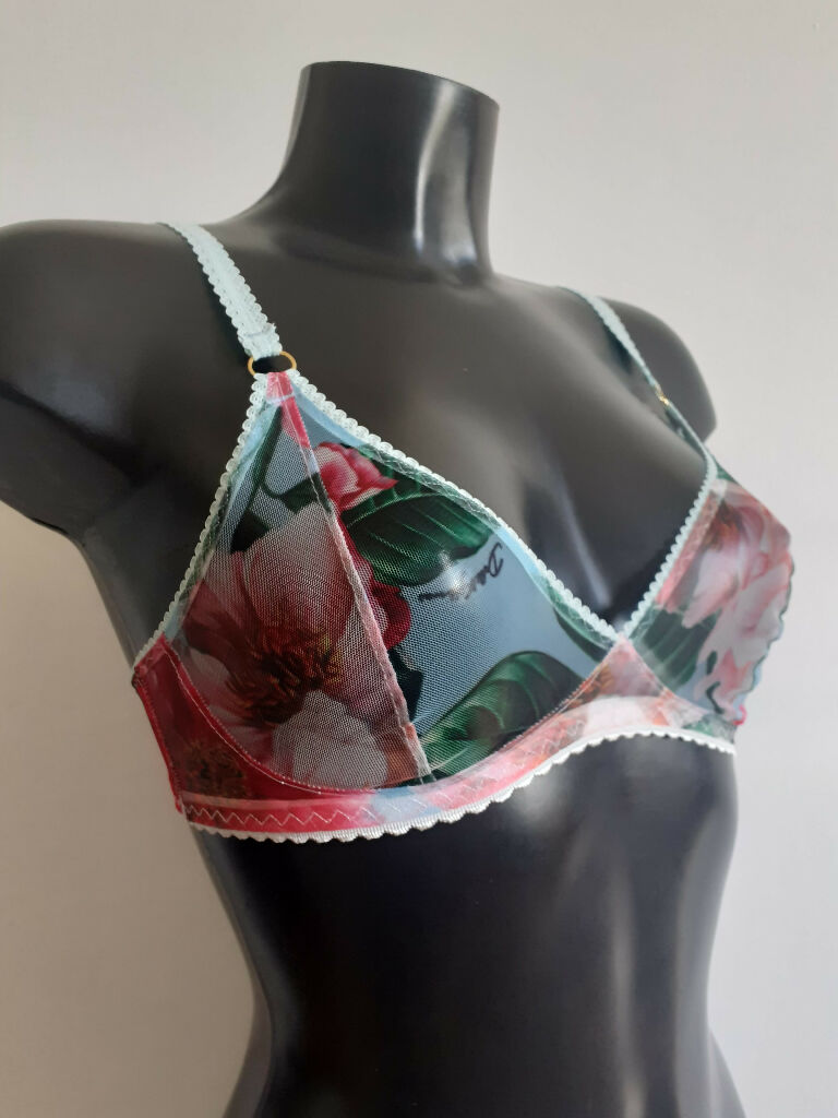 The TOUCH floral mesh bra