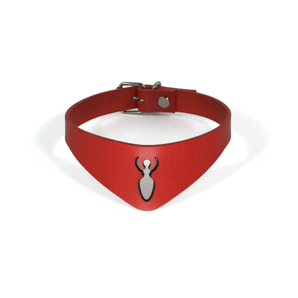 Leather Choker Lasercut - Spiral Goddess
