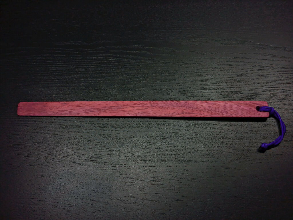 Tapered Stick Purpleheart Spanking Ruler