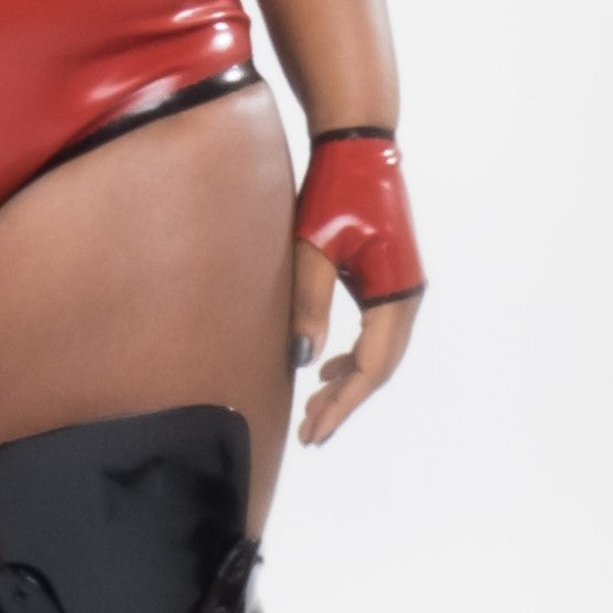 Latex Fingerless Gloves