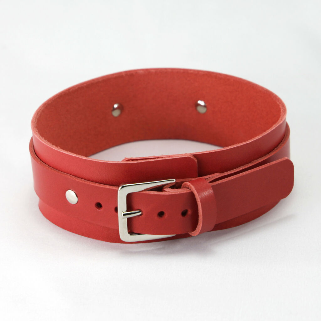 Leather Collar Red