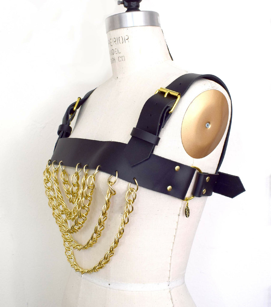 Chiara Chain Leather Harness,