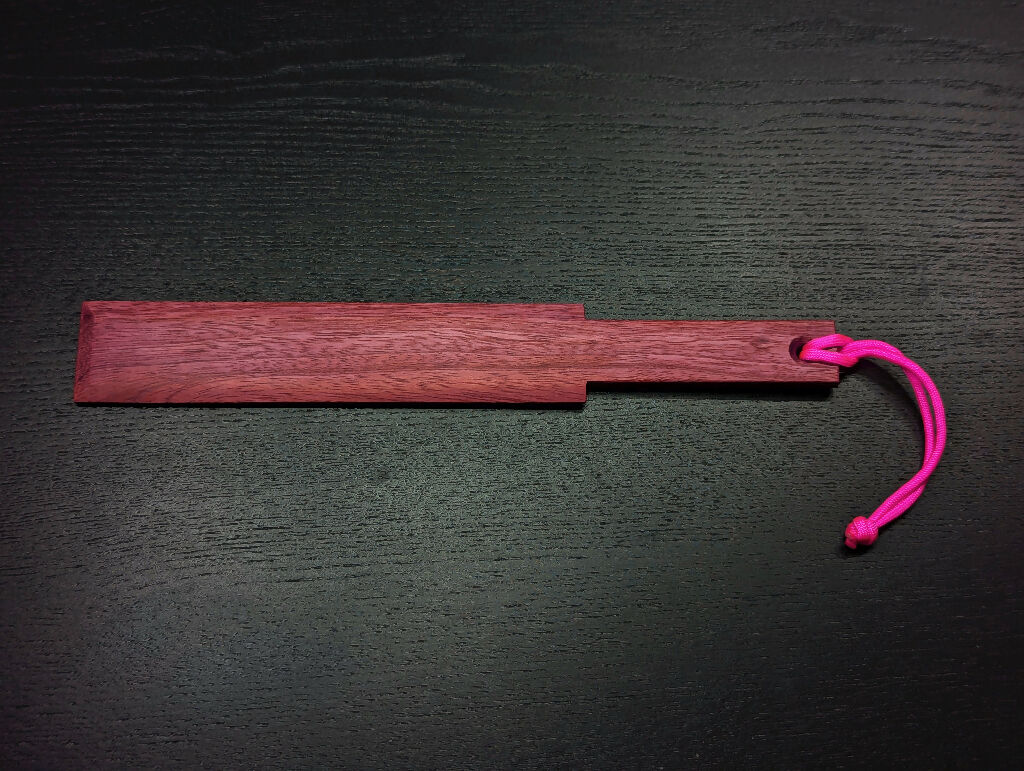 Mini Rectangular Purpleheart Spanking Paddle