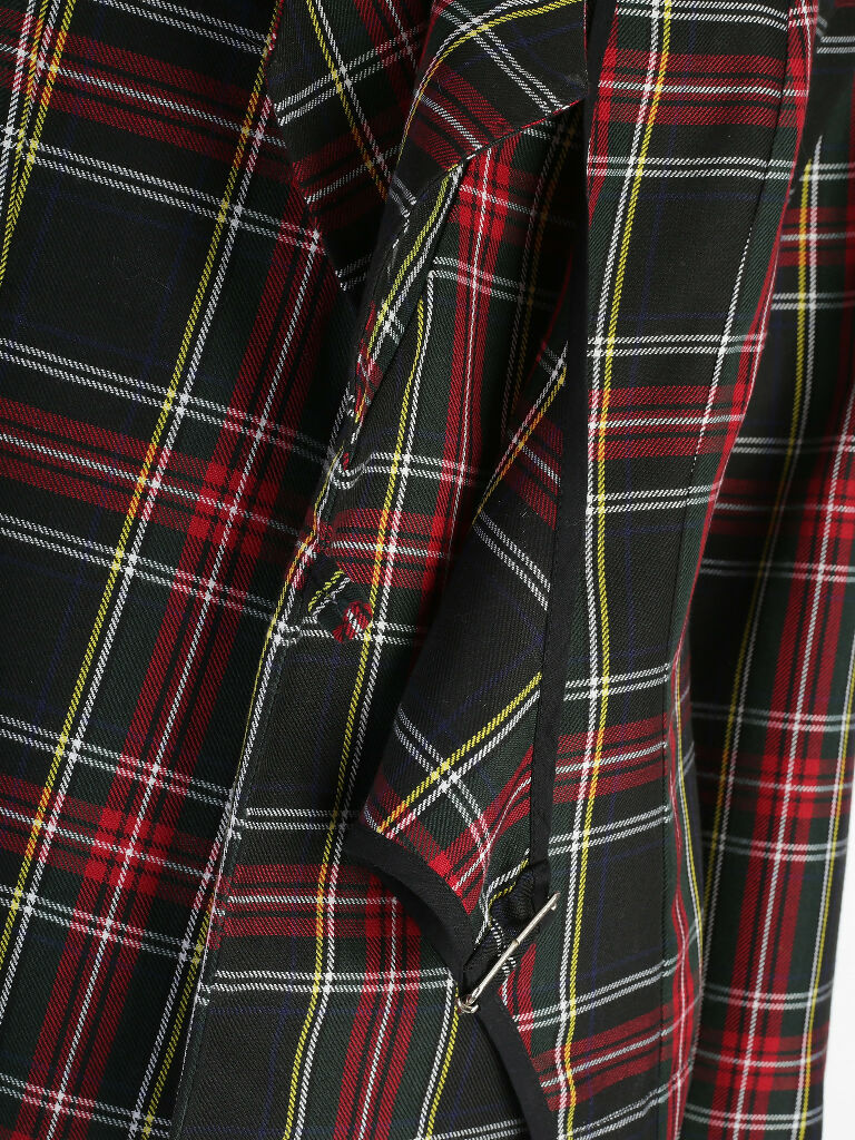 Plaid Jacket punk BURGUNDY