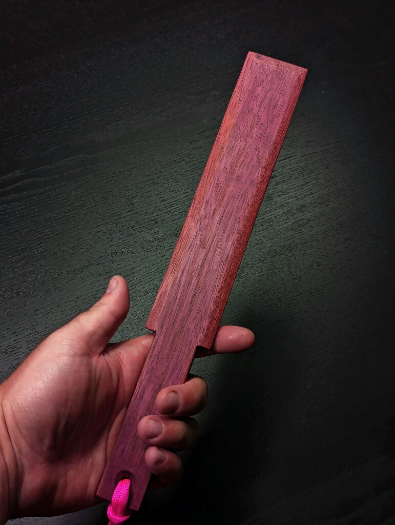 Mini Rectangular Purpleheart Spanking Paddle