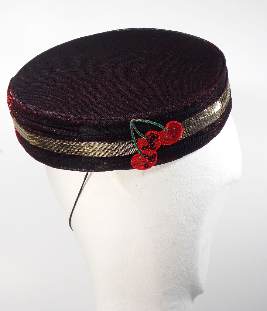 Red gold bell hop hat2