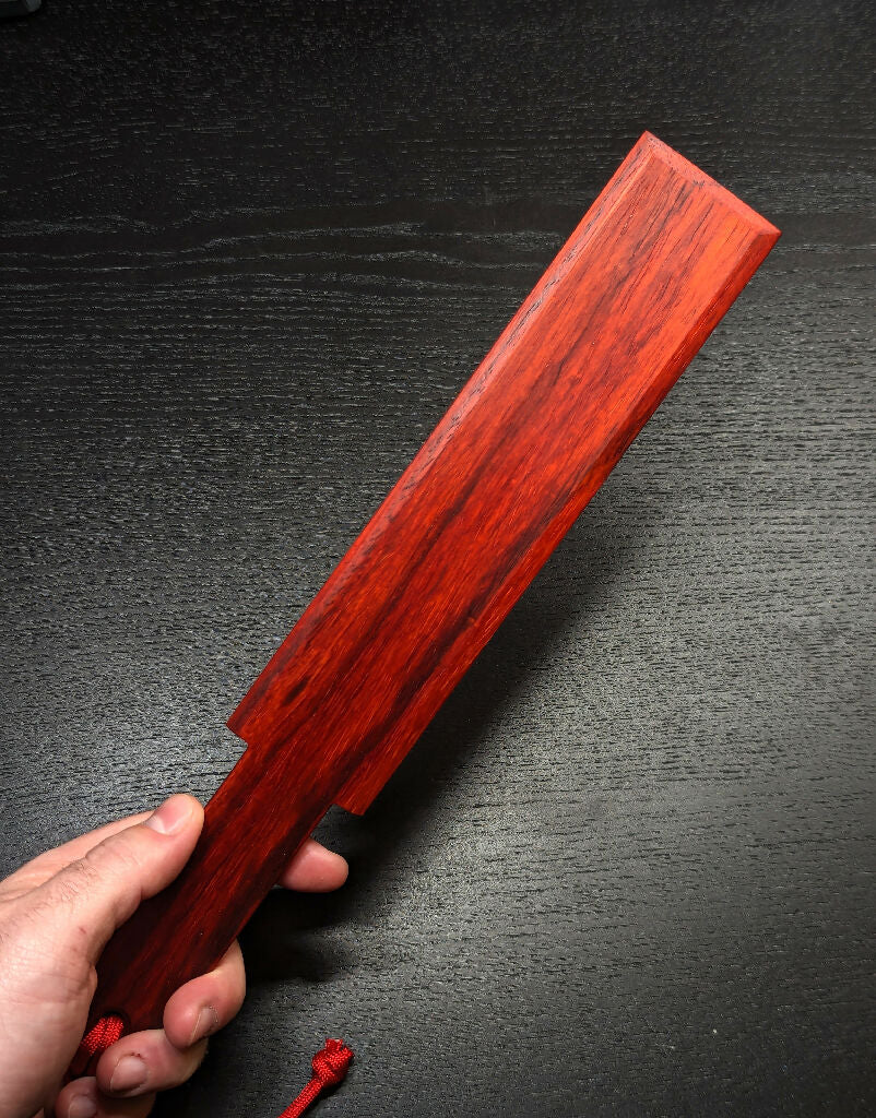 Mini Faceted Padauk Spanking Paddle