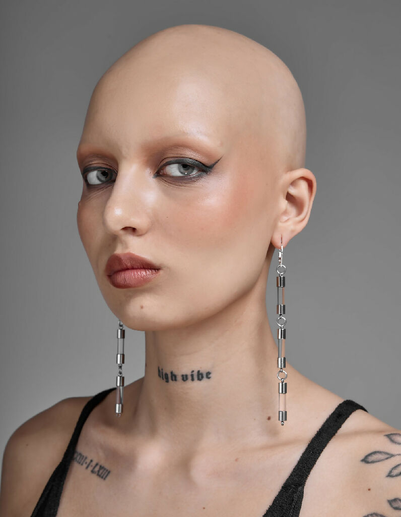 trinity earrings transparent perlensau sustainable.2