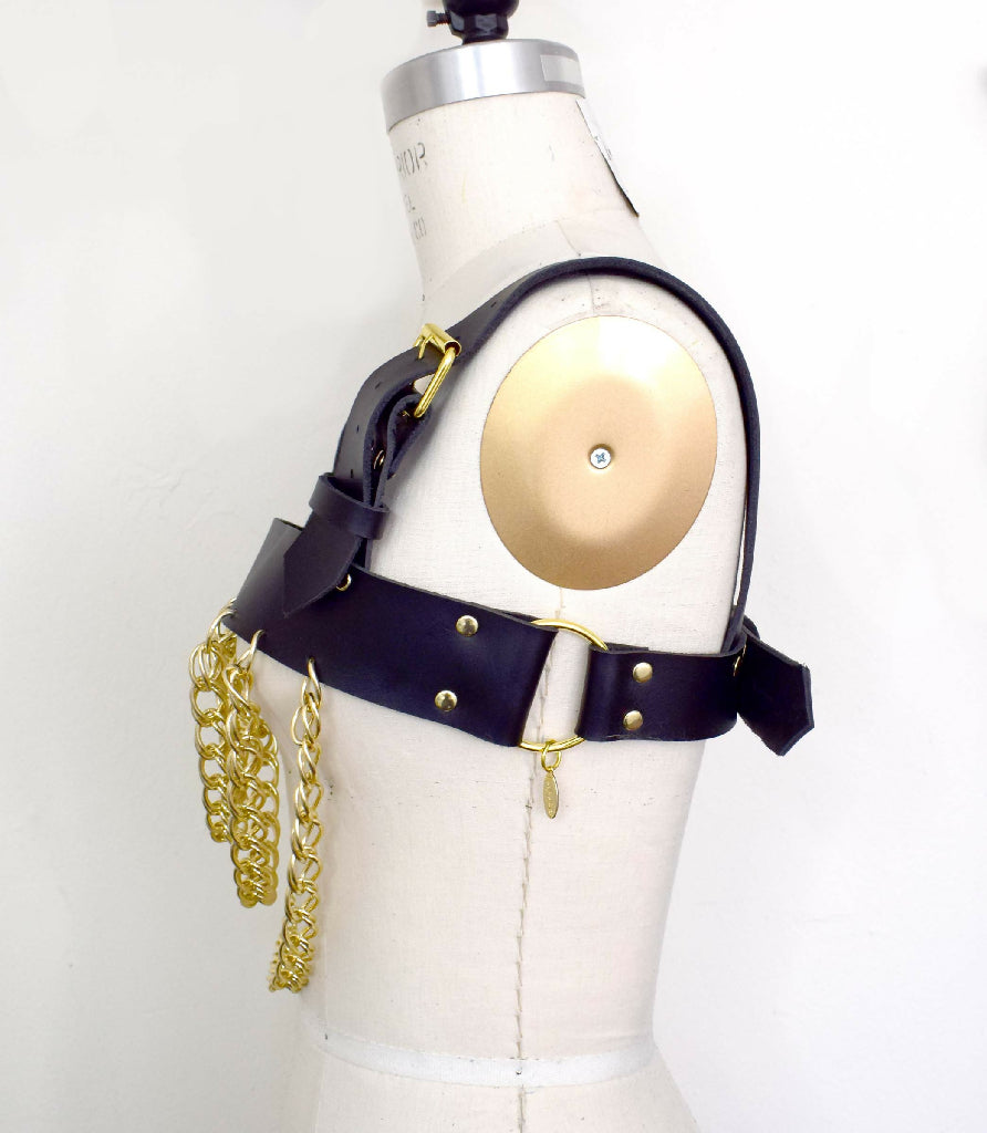Chiara Chain Leather Harness,