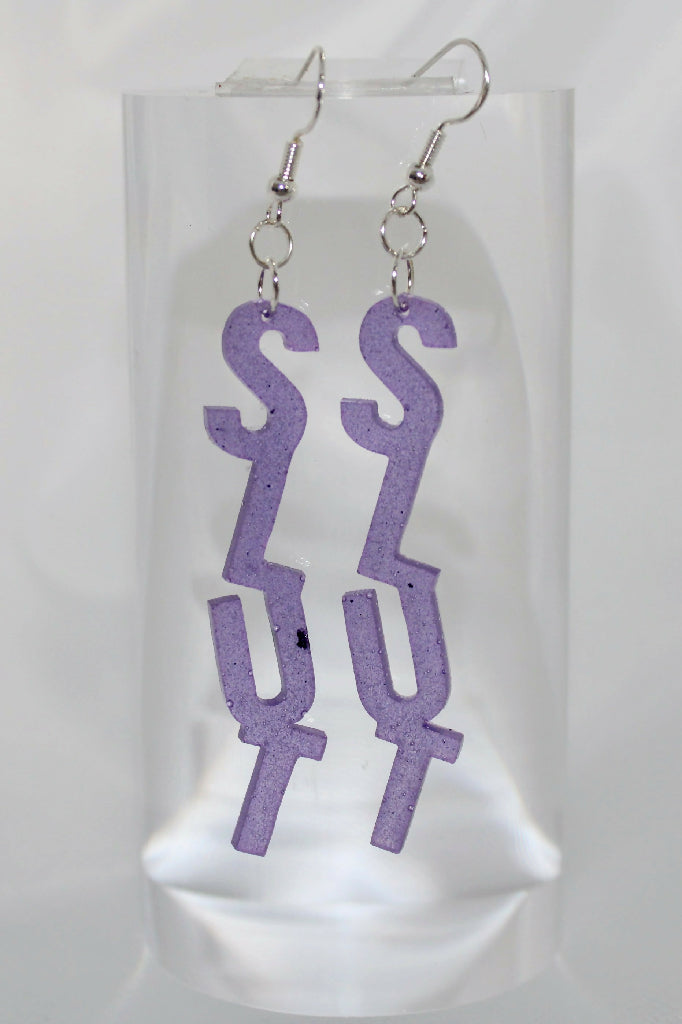 Slut Slogan Earrings