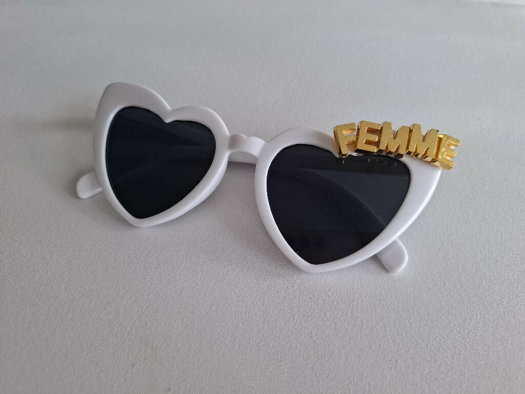 Slogan Heart Sunglasses