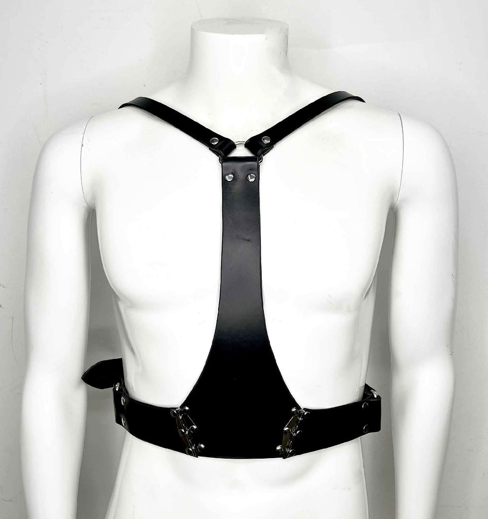 Finn Hinged Leather Chest Harness