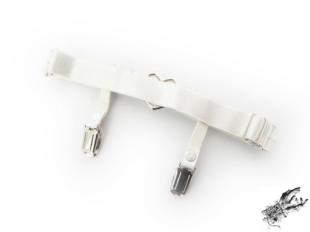 White Heart Ring Thigh Garter