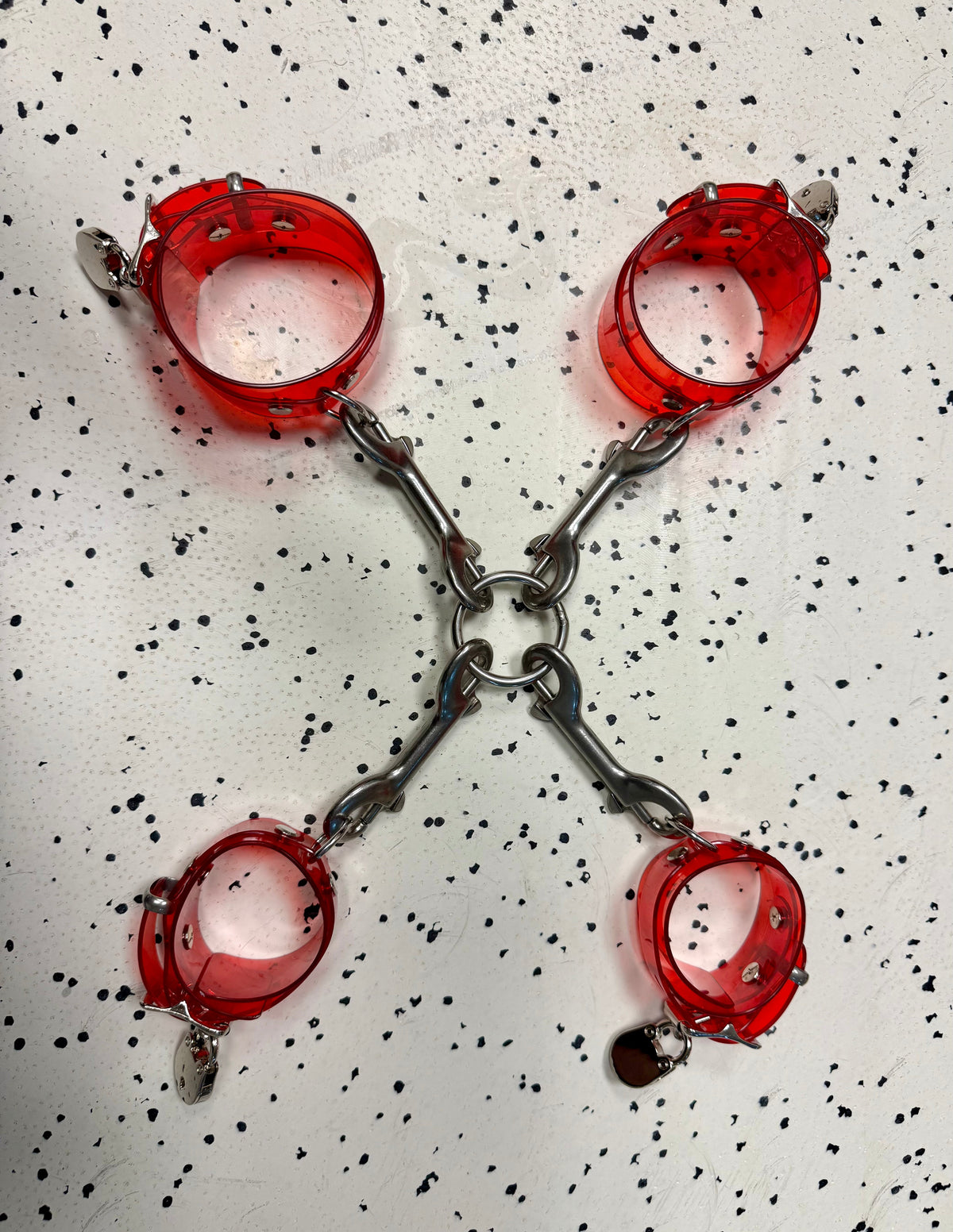 Cuff and steel hogtie set