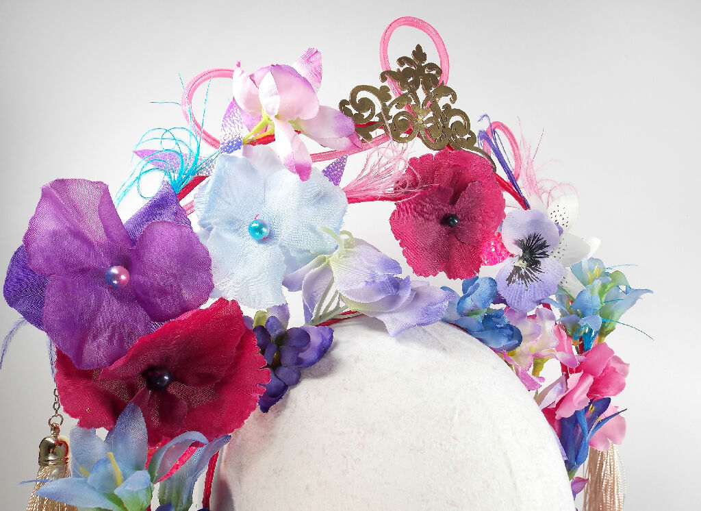 Multicolour triple halo tassels2