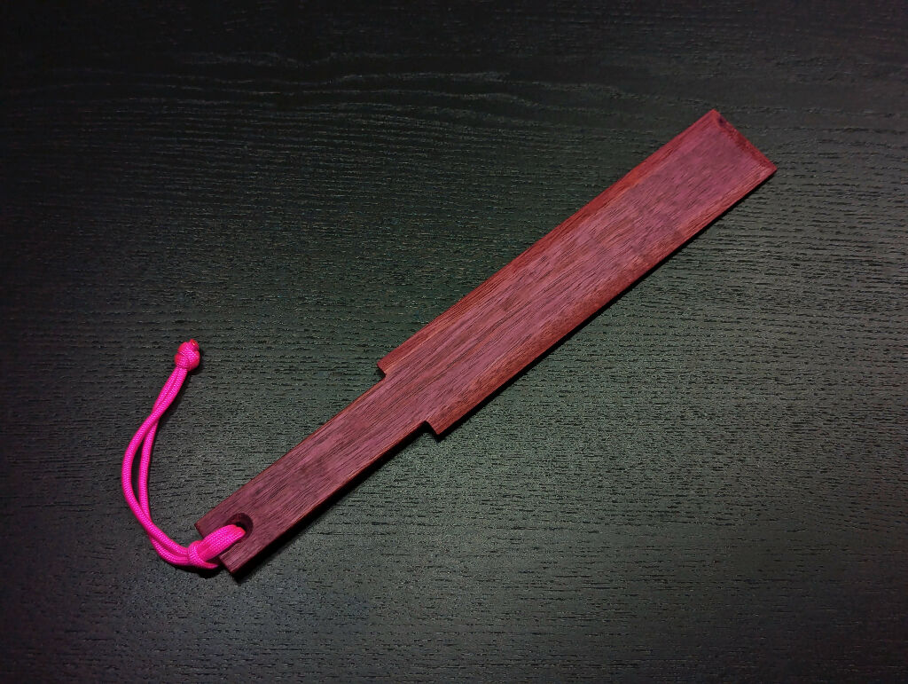 Mini Rectangular Purpleheart Spanking Paddle