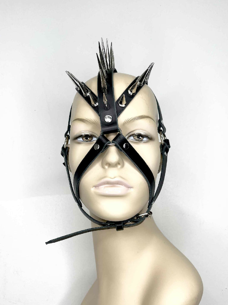 Andromeda-Spiked-Leather-Headdress-Mask-1