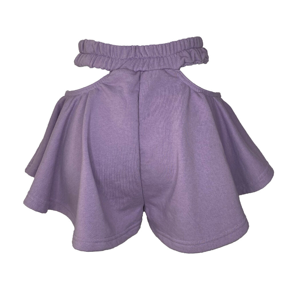 Limited Cut-out Shorts Back Purple