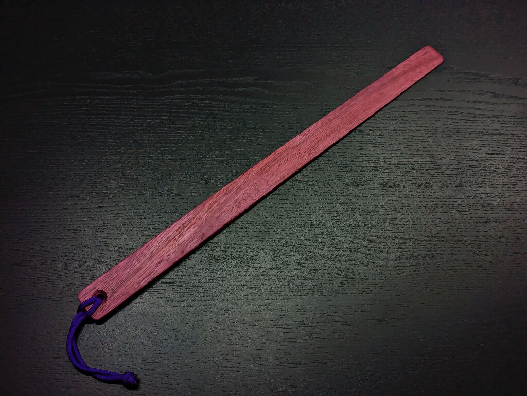 Tapered Stick Purpleheart Spanking Ruler