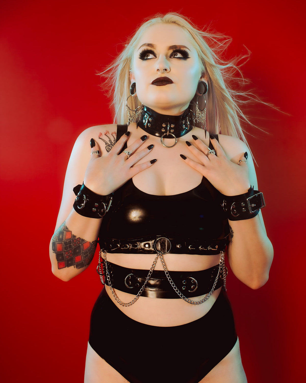 Latex Cuffs, Collars and Belts (Restraints)