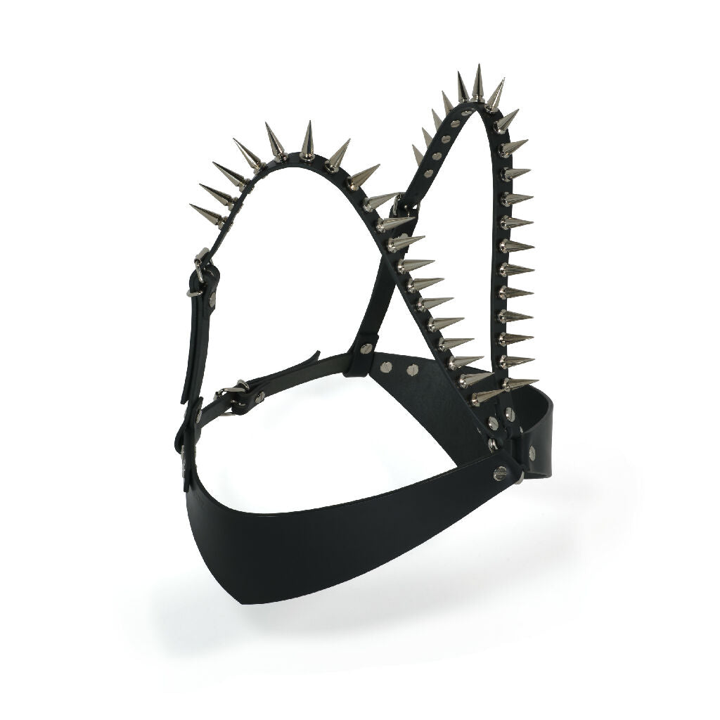 Spiked Leather Bra Harness