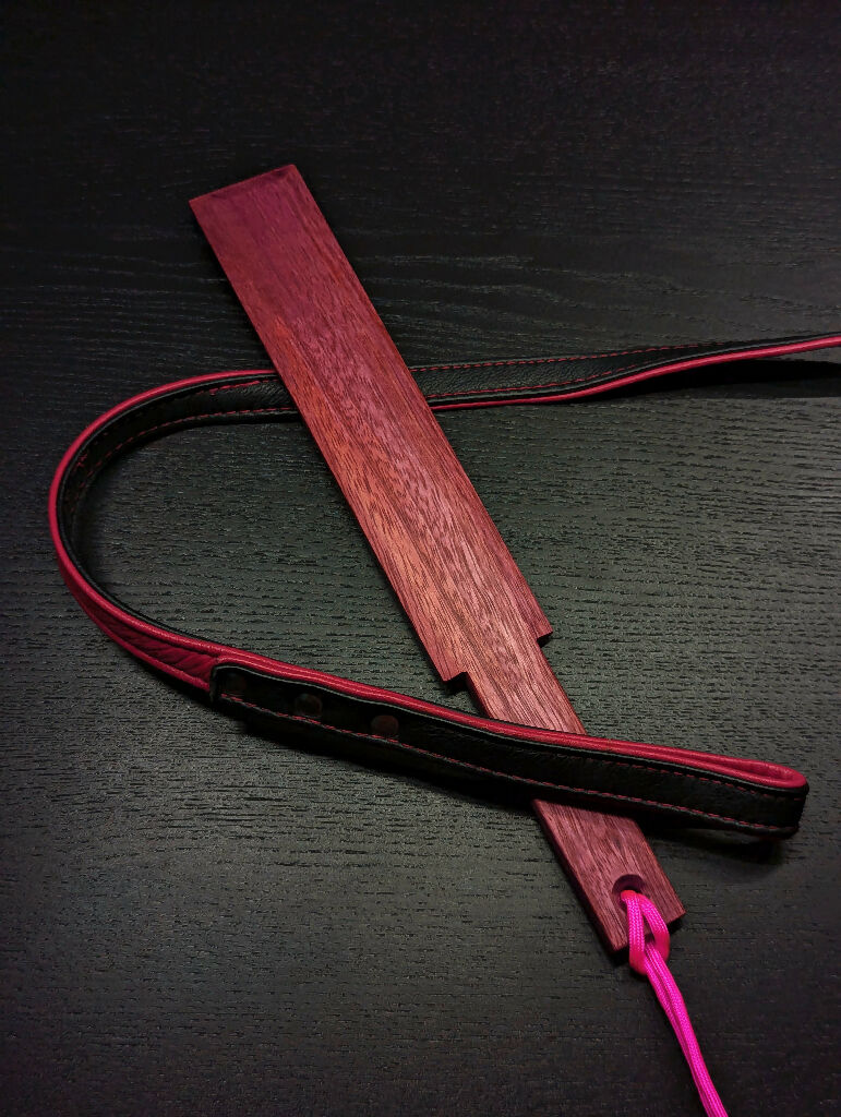 Mini Rectangular Purpleheart Spanking Paddle