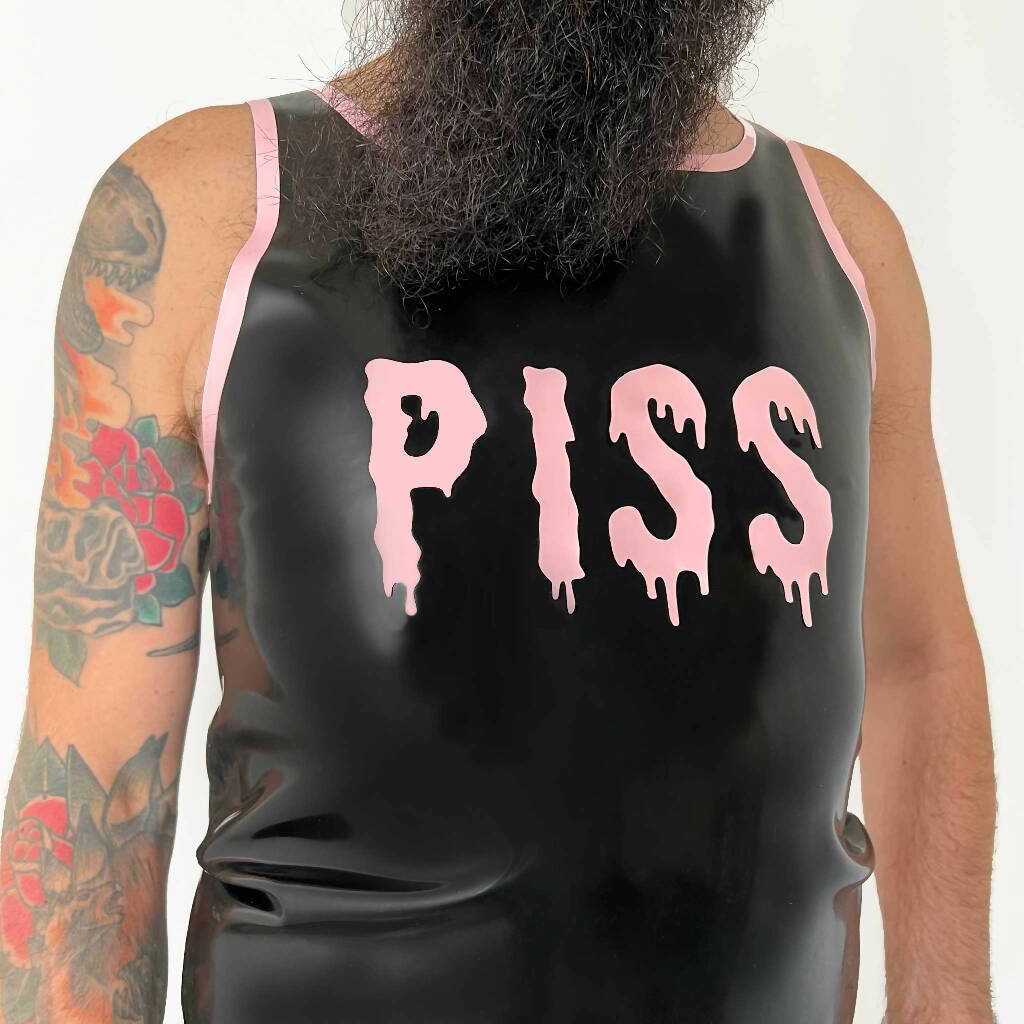 Unisex Latex Slogan Tank Top