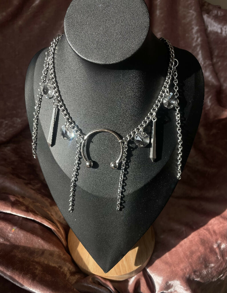 Pierced grunge necklace