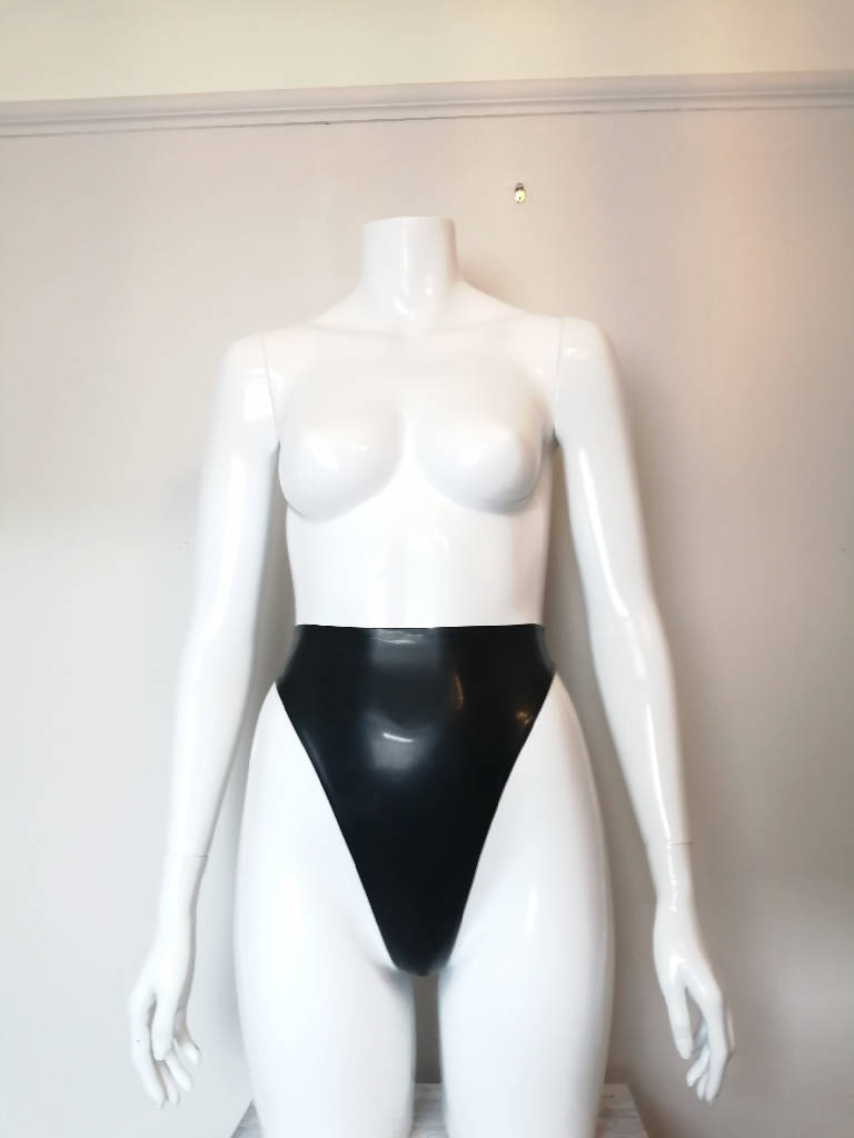 Latex High-waist Thong Back Knickers, Custom Made