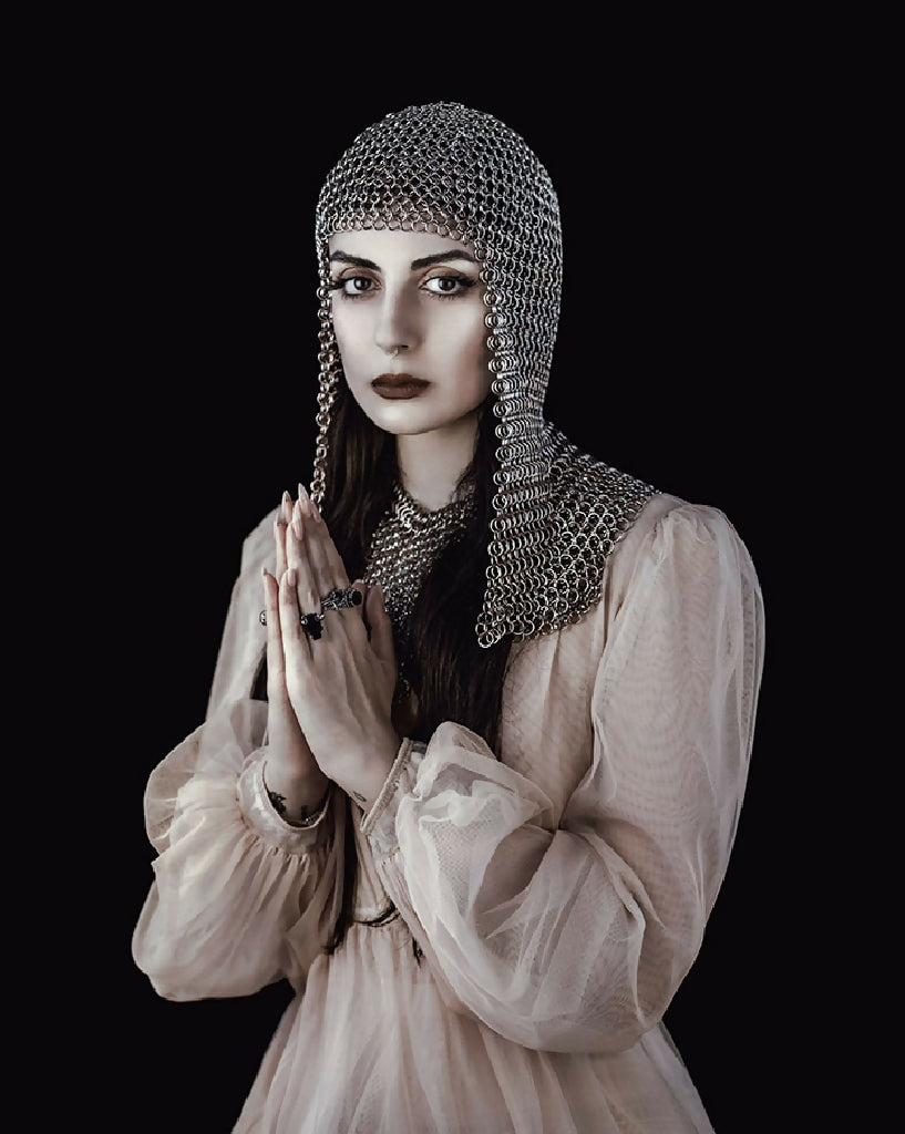 CUSTOM CHAINMAIL COIF HOOD HEADDRESS