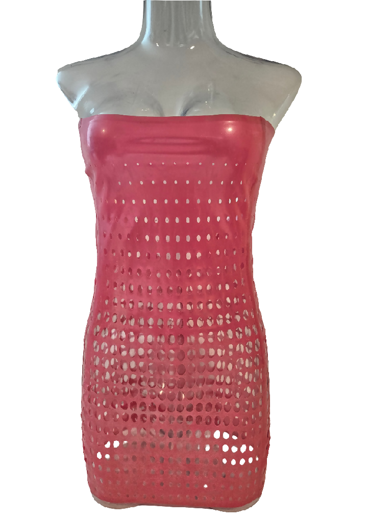 Latex Open Net Dress