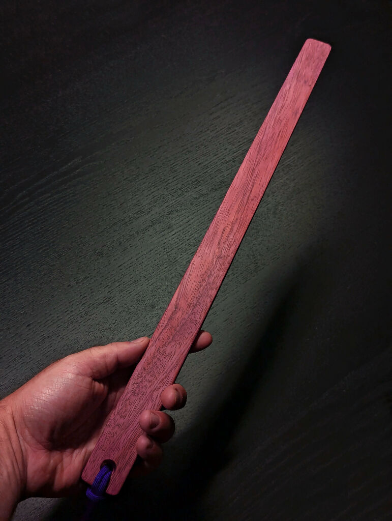 Tapered Stick Purpleheart Spanking Ruler