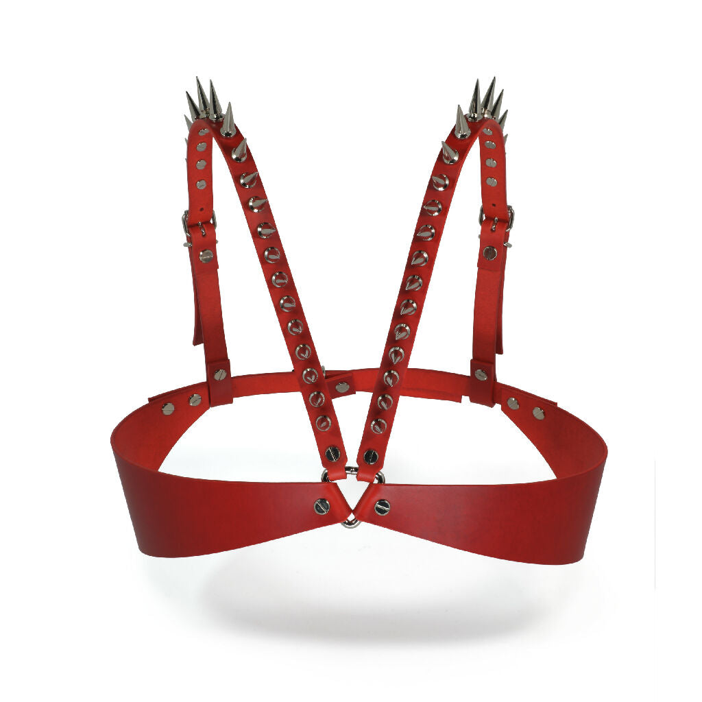 Spiked Leather Bra Harness