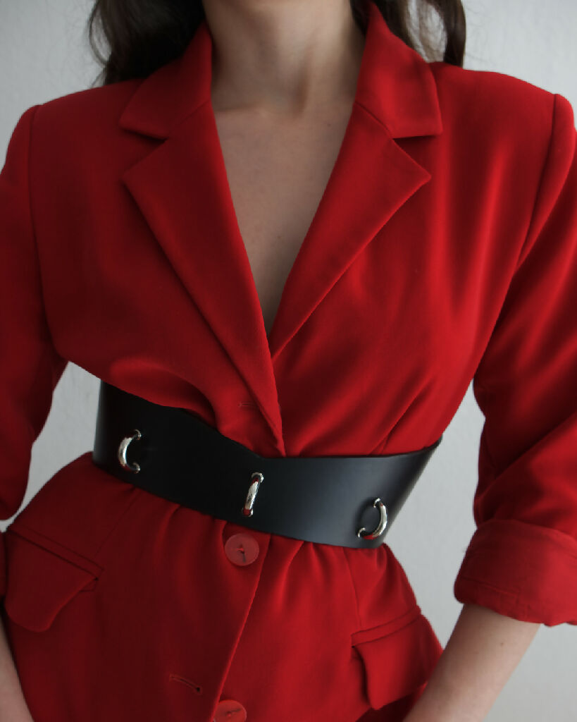 Leather Belt with D-rings