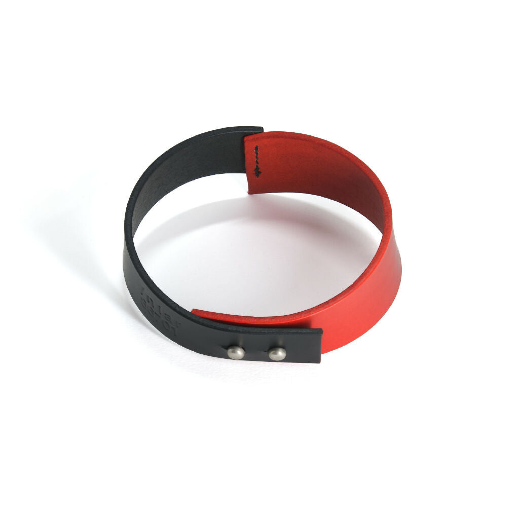 Leather Choker Uneven Duotone