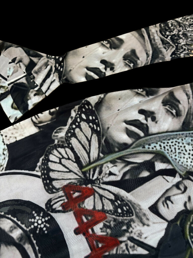 Awakening 444 mesh print dress